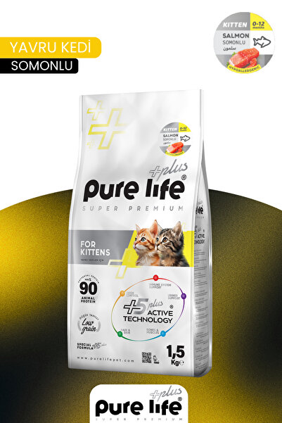 PureLife Plus Somonlu Yavru Kedi Maması 1,5 Kg