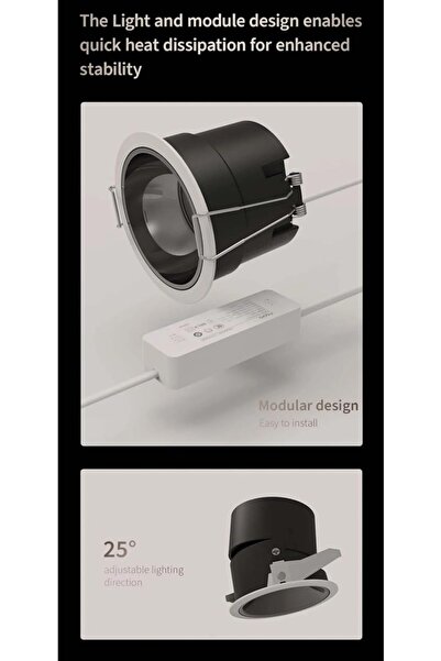 Aqara Smart Spotlight T2, Adjustable Light Temperature Adaptive Lighting App Control work with Homek