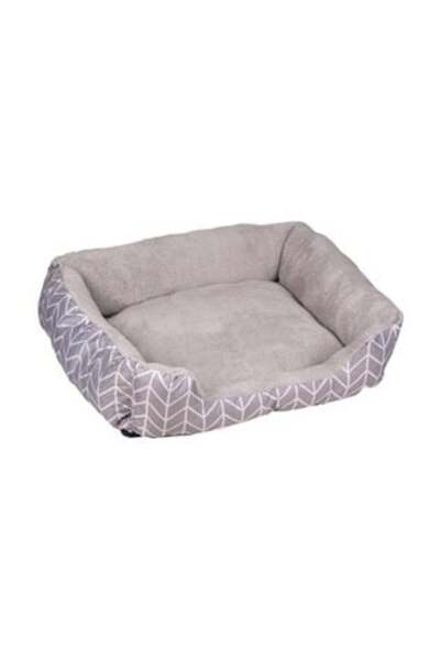 OEM Gray Dog Bed with White Stripes 61 x 45 x 19 cm