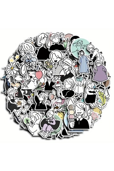 Fivy Set de 25 de autocolante cu tematică pentru fete coreene