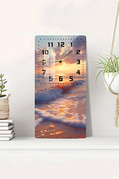 kutuTR Temperli Cam Tablo Saat – 30x60 cm UV Baskı – CUSD040