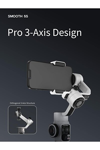 ZHIYUN Smooth 5S Professional Gimbal Stabilizer for Smartphone, Handheld 3-Axis Phone Gimbal, Portab