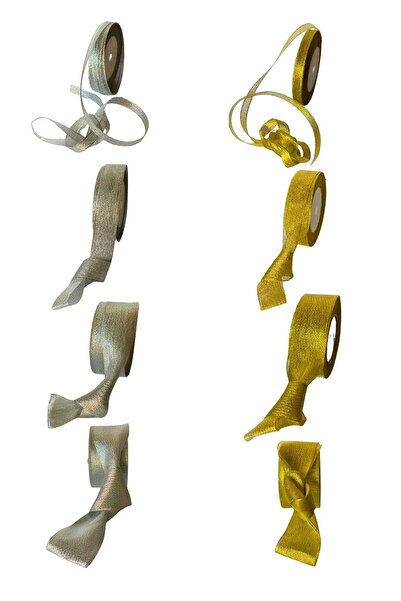 EL İŞİ DİY CRAFT Silver Glitter Shiny Ribbon 4 cm X 20 Meters Handcrafted Gift Packaging DIY Jewelry Decoration