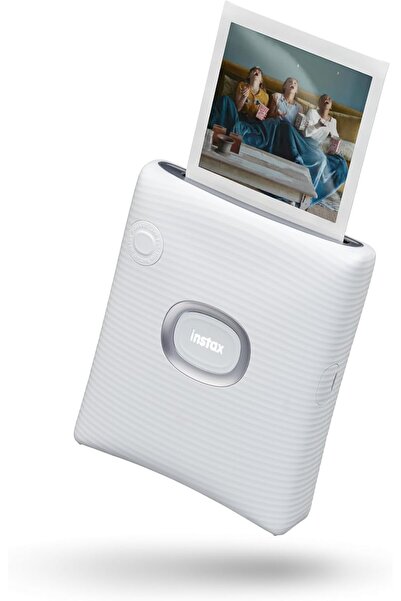 Instax طابعة صور SQUARE Link للهواتف الذكية، لون رمادي أبيض