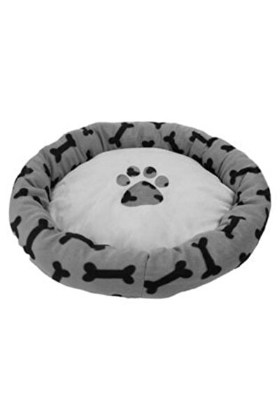 OEM Pat rotund gri cu model de oase pentru câini Ø80 x 15 cm