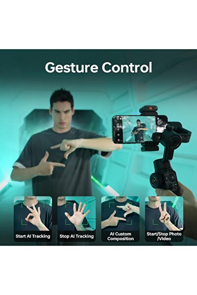 ZHIYUN Smooth-5S AI [Official] Smartphone Gimbal, Stabiliser Smartphone 3-Axis, Mobile Phone Gimbal