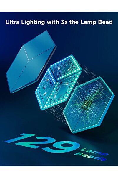 Govee Glide Hexagon Light Panels Ultra Meteor grey 7Pack