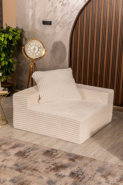 pavellium home Cloudy Koltuk – Ultra Yumuşak Tavşan Tüyü Kumaş, Geniş ve Rahat Modern Köşe Koltuk (260x130 cm)