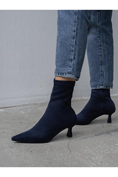 ECENİN BUTİĞİ Bobby Streç Lacivert Süet Bot