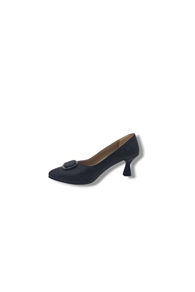Zerhan 0072 Women's Black Buckle Low Heel Shoes
