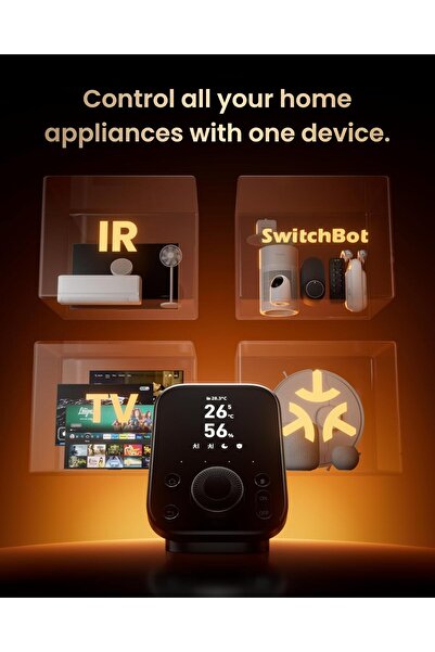 SwitchBot Hub 3 (3rd Gen) Smart Home Hub with 2.4'' IPS Screen & Knob Control