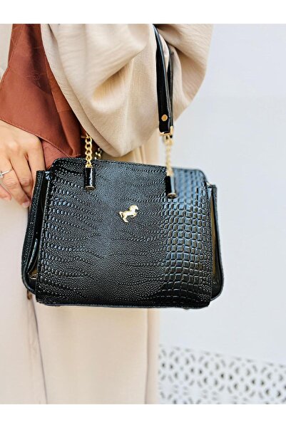 H&D COLLECTİON حقيبة نسائية من ميامي بولو كلوب بخمسة أقسام مع حزام كتف وتفاصي...