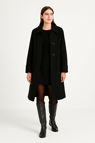 Ekol Ön Cep Detaylı Kaşe Kaban 6075-26k