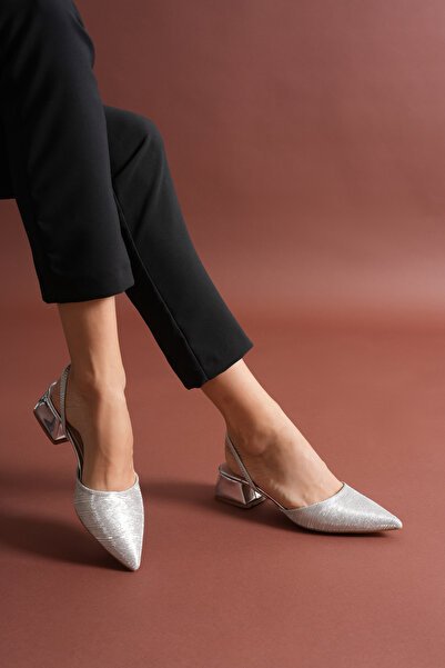 mudemsu Jasmin Women's Shiny Elastic Thick Low Heel Pointed Toe Casual-Night ...