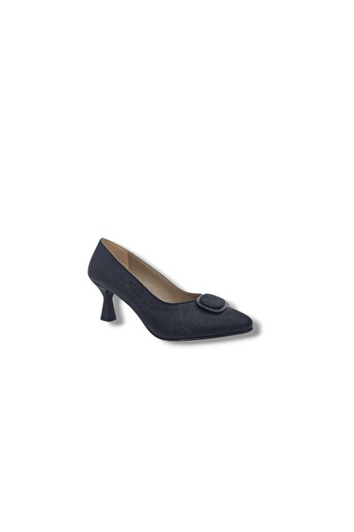 Zerhan 0072 Women's Black Buckle Low Heel Shoes