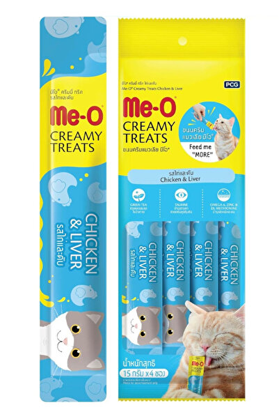 me-o Creamy Cat Treats Chicken & Liver 15 g x 4 x 12 - 1 Box