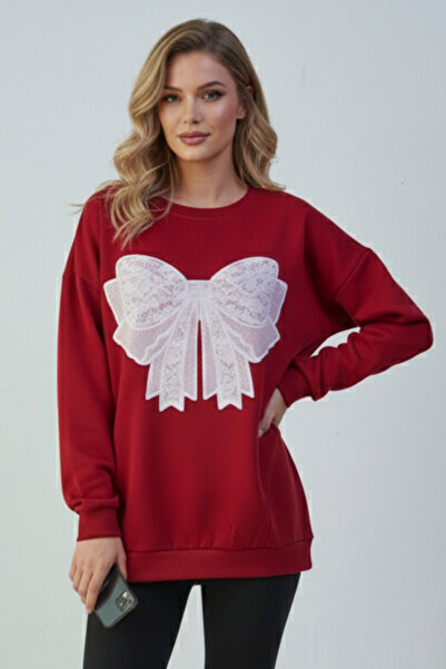 KOZİA OUTDOORS Hanorac de damă cu dantelă și model cu panglici, pentru o eleg...