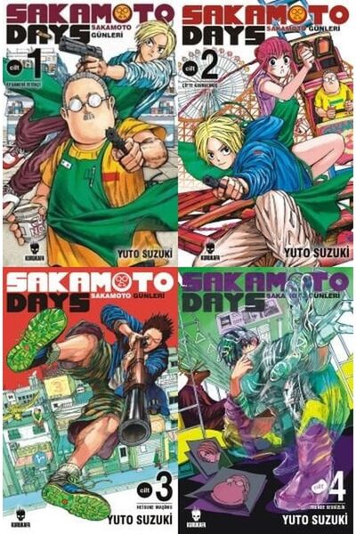 Kurukafa Yayınları Sakamoto Days - Sakamoto Günleri 1-2-3-4 manga seti (4 kit...