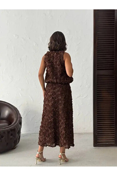 cemo Rose Patterned Tulle Skirt