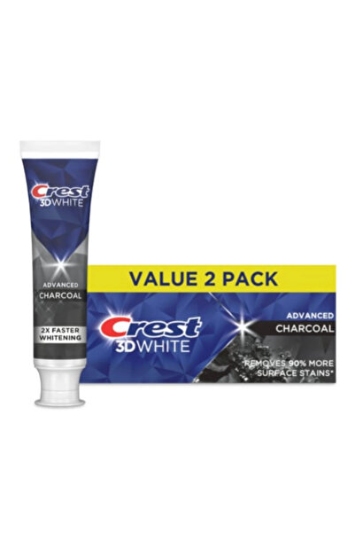 CREST 3D Whıte Advenced Chorcoal 2X Faster Whıtenıng 2li Diş Macunu 187 gr