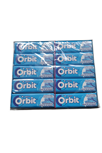 Wrigleys ORBIT PEPPERMINT - Guma de Mestecat cu Aroma de Menta Intensa, 30 pachete x 14 gr