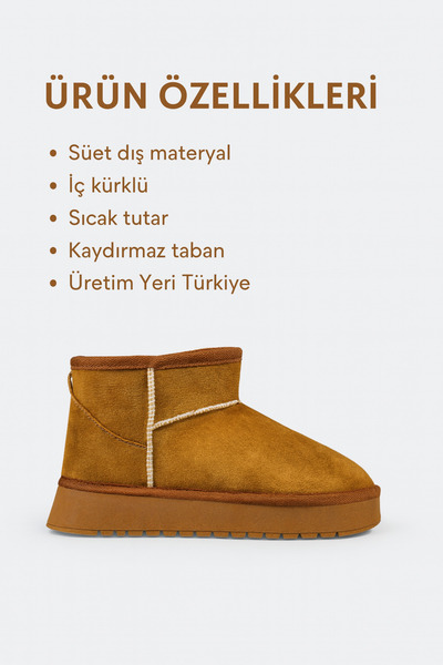 STOCON Kız Çocuk Süet Bot Okul Bootie Günlük Bot Bootie STC1176