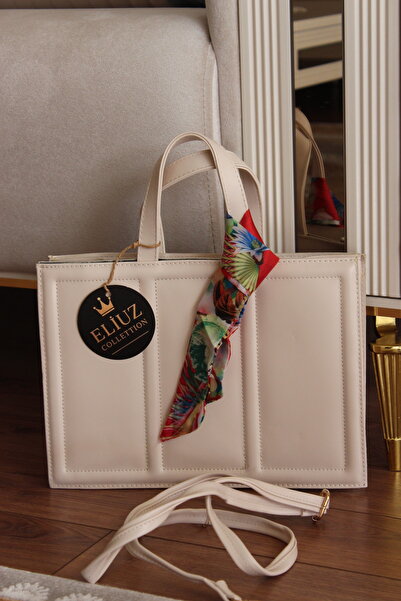 Eliuz Yeni Sezon Bej Kutu Model Kadın El & Omuz Çanta