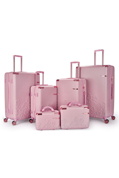 LİMRA 6-piece hard-sided luggage set made of polycarbonate in a sturdy, durable design.