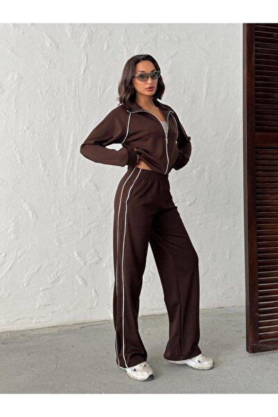 Jeevee Modal Kumaş Fermuarlı Eşofman Takımı
