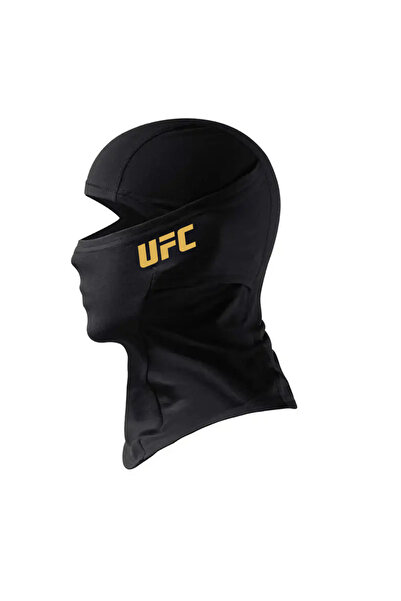 Flex UFC Yazılı Siyah Kar Maskesi Model 3 Balaklava Kış Motor Drill Dövüş Box MMA Kickbox Spor