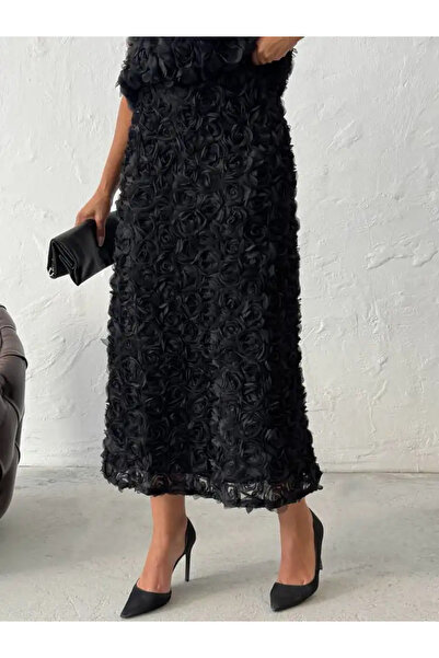 cemo Rose Patterned Tulle Skirt