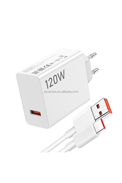 Generic Shopi 120W Super Fast Charger USB-A to Type-C 6A Cable Compatible with Mi Pad 5, 12X, Redmi