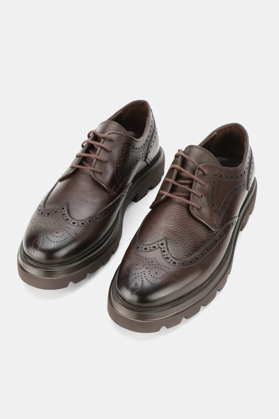 TUNAELLİ ERKEK KAHVERENGİ HAKİKİ DOĞAL DERİ 39-45-46 NUMARA EVA TABAN BAĞCIKLI AYAKKABI