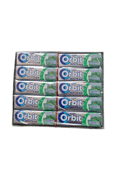 Wrigleys ORBIT SPEARMINT White - Guma de Mestecat cu Aroma de Menta, 30 pachete x 14 gr