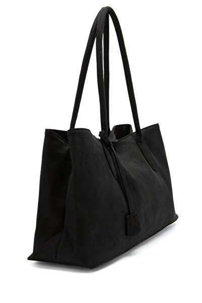 minebag Suede Magnet Closure Diaz Handle Bag Black