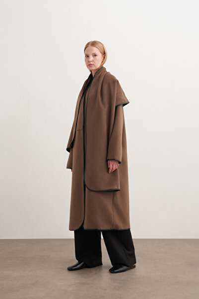 Nissh Şallı Uzun Kaşe Kaban