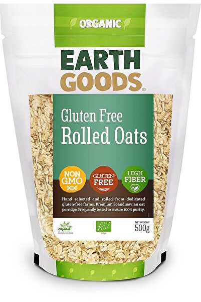 Earth Goods Organic رقائق الشوفان العضوية الخالية من الغلوتين 500 جرام × 6