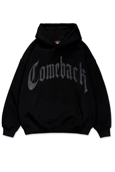 1blood Comeback Stone Printed Oversize Unisex Hooded Sweatshirt