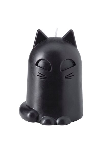 IKEA blok mum, siyah, 40 saat Çap: 9 cm Yükseklik: 12 cm