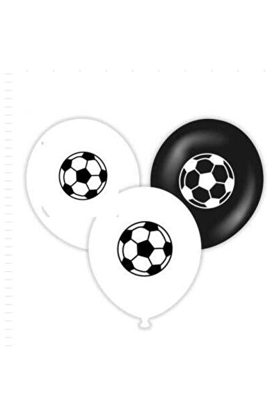 İSTOÇ PARTİ Black and White Fan Printed Balloons 20 Pieces