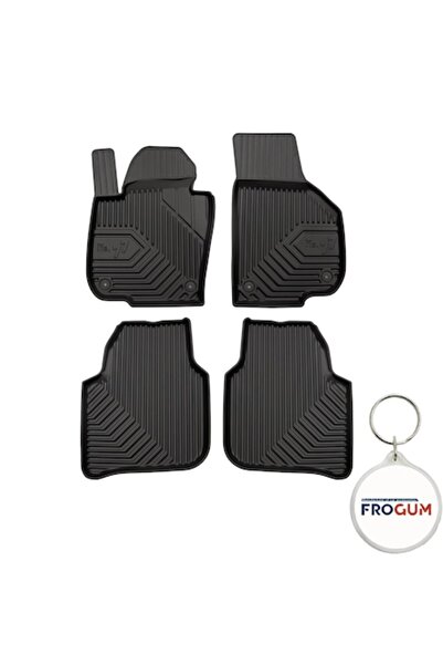 FroGum Set 4 covorașe auto din cauciuc Premium 3D pentru Skoda Superb II, 06.2008 - 04.2015 cu breloc