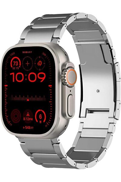 HYX سوار ساعة من التيتانيوم لساعة Apple Watch - متوافق مع Ultra 2 وSE 2 وSeri...