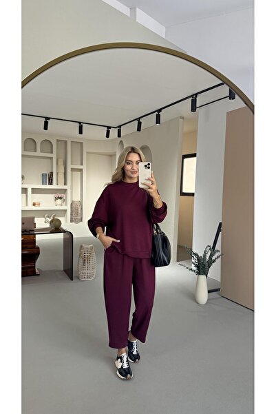 Sezgi Tekin Set de pantaloni slouchy din modal pentru transpirație