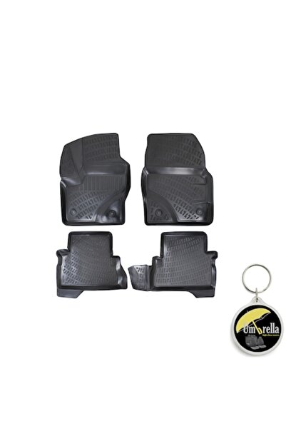 Umbrella Set 4 covorașe auto din cauciuc tip Premium Line 3D pentru FORD KUGA II (C520) 2012-2019 și cheie
