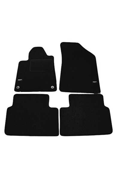 J&J automotive Set covorașe velur cu logo, Peugeot 407, 2004-2011, 4 bucăți