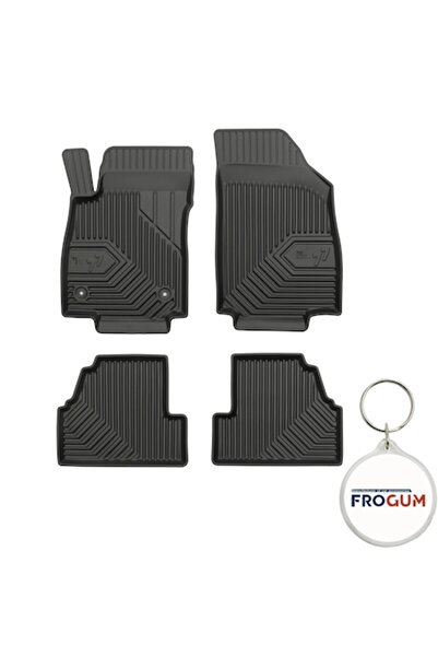 FroGum Set 4 covorașe auto tip tavă din cauciuc Premium 3D pentru Opel Mokka A SUV, fabricate între 09.2012 - 06.2019 și
