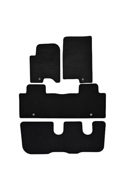 J&J automotive Set covorașe velur negre, SSANGYONG Rexton (7 locuri), 2018-, 4 buc