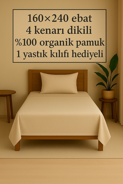 Loova Neumorni Čaršav Jednokrevetno 100% pamuk 4 ugla sašivena 1 Jastučnica s...