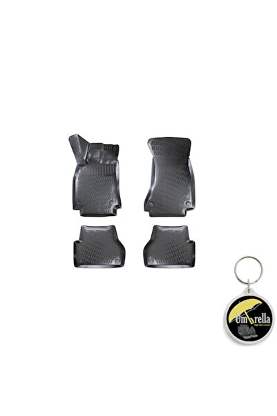 Umbrella Set 4 covorașe auto tip tavă din cauciuc Premium Line 3D pentru AUDI A4 B8 (TYP 8K) 2008-2016 și cheie