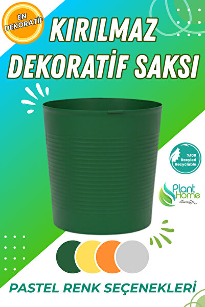 Plant Home Power Mix (BÜYÜK BOY SAKSI .)Yeşil 9.5 Litre Dekoratif Bitki Saksı...